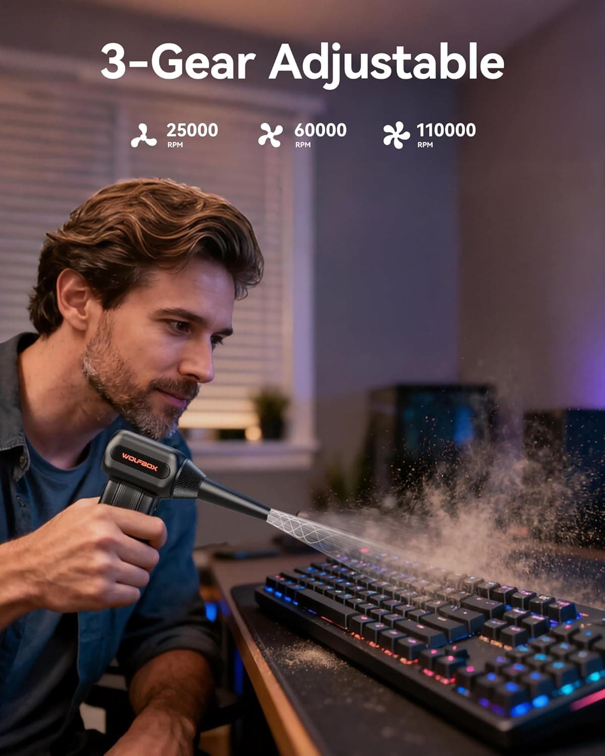 WOLFBOX Rechargeable Electric Duster