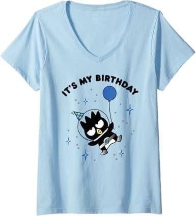 Women's Badtz-Maru Birthday V-Neck T-Shirt